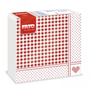 Fato Sztár szalvéta Shabby Red 2 rétegű 38x38cm 40szál/csomag