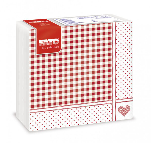 Fato Sztár szalvéta Shabby Red 2 rétegű 38x38cm 40szál/csomag
