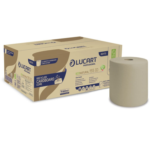 Lucart ECO Natural Cardboard Core tekercses törlő 2 rétegű 155m 6 tekercs/karton