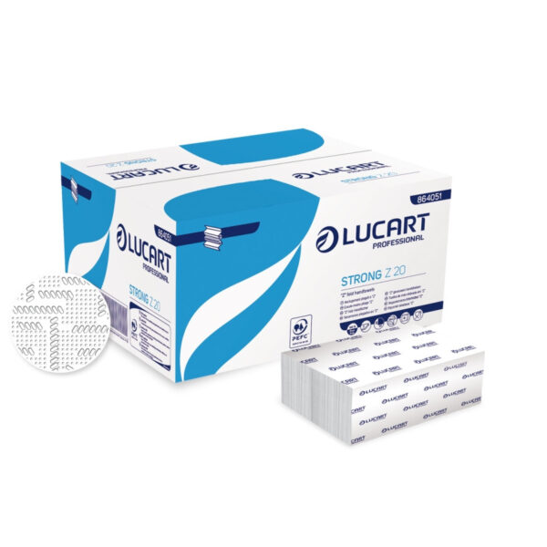 Lucart Strong Z20 keskenyített hajtogatott kéztörlő - 2 rétegű