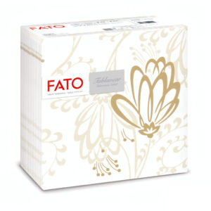 Fato Airlaid szalvéta 40x40cm Boulevard drapp virág dekor 50 lapos