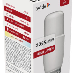 Avide LED Bright Stick izzó T37 9.5W E27 WW 3000K