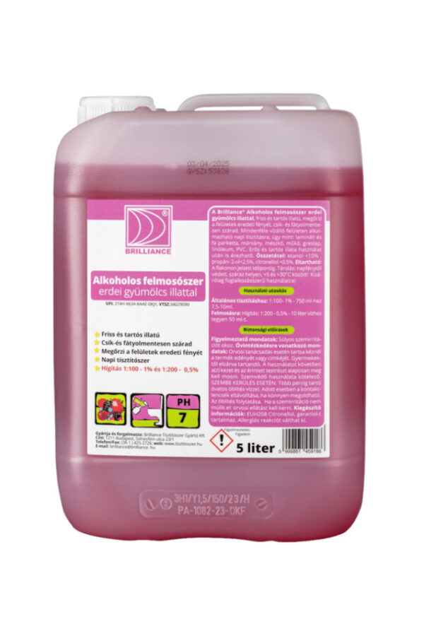 Brilliance® Alkoholos felmosószer erdei gyümölcs illattal 5 liter