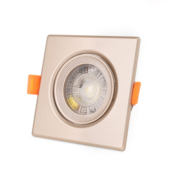 Avide LED Beépíthető Spot 38° Négyzetes Szatén 5W CW 6400K