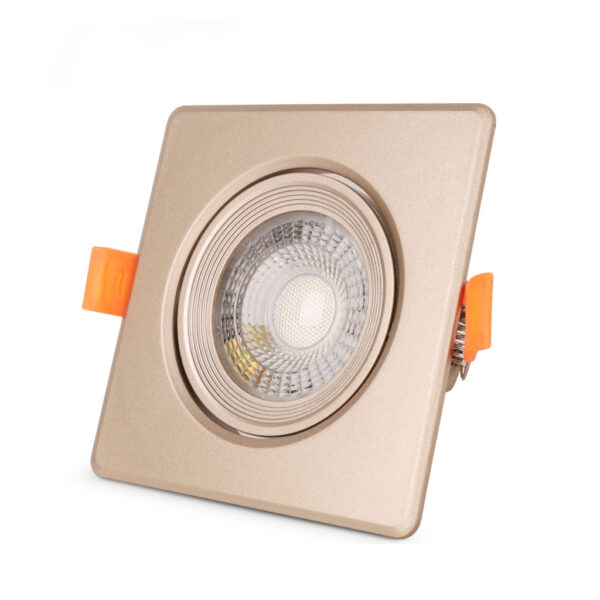 Avide LED Beépíthető Spot 38° Négyzetes Szatén 7W CW 6400K