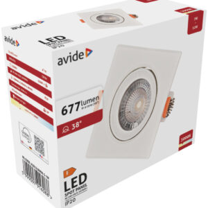 Avide LED panel Beépíthető 38° Négyzetes 7W WW 3000K
