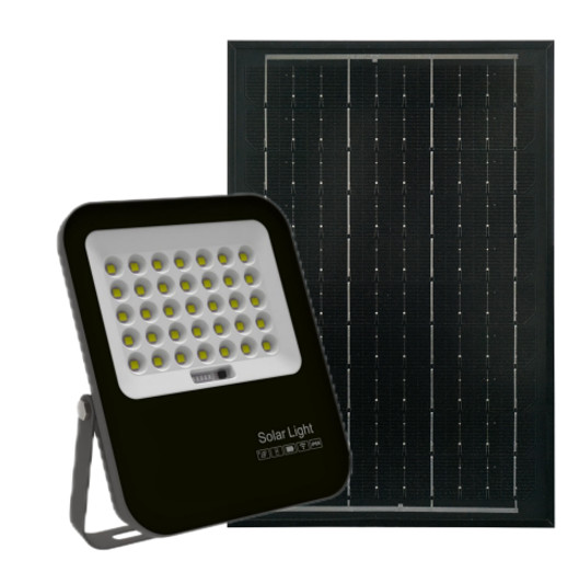 Avide LED Szolár Reflektor 100W CW 6400K különálló napelemmel