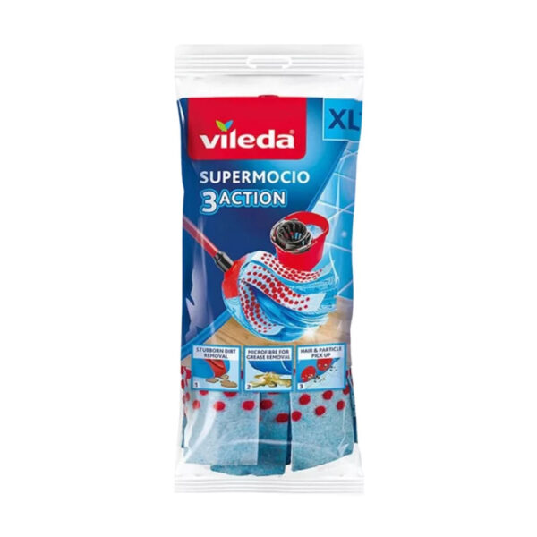 VILEDA 3Action XL Gyorsfelmosó utántöltő pattintós nyélhez (kék)