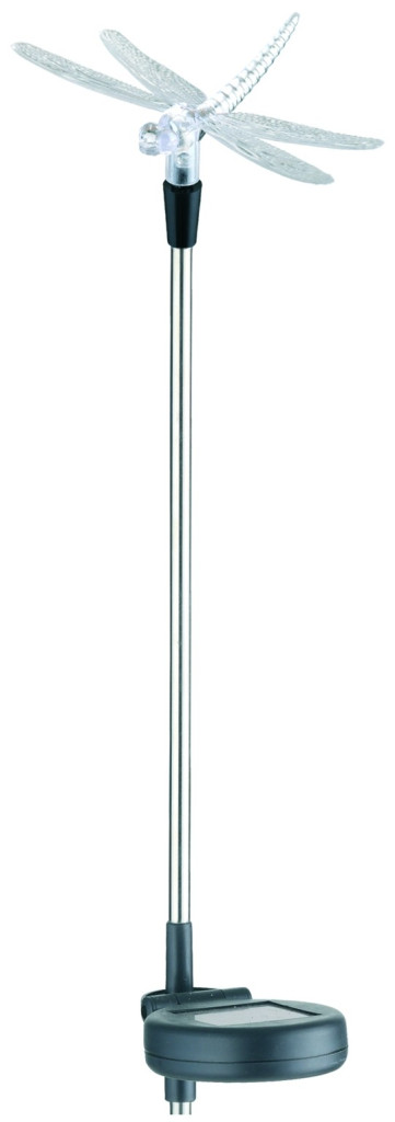 Entac Kerti Szolár Lámpa 340mm RGB Rozsdamentes acél szitakötő forma