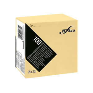 Infibra Szalvéta 25x25cm krém 2 réteg 100 lap/csomag