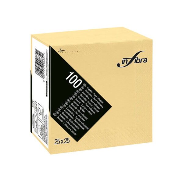 Infibra Szalvéta 25x25cm krém 2 réteg 100 lap/csomag