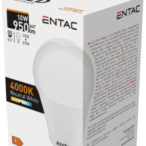 Entac LED Globe E27 10W NW 4000K