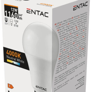 Entac LED Globe E27 12W NW 4000K