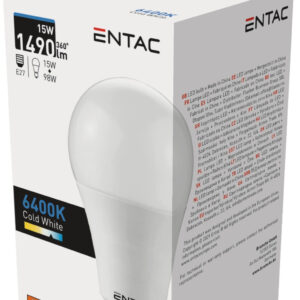 Entac LED Globe E27 15W CW 6400K