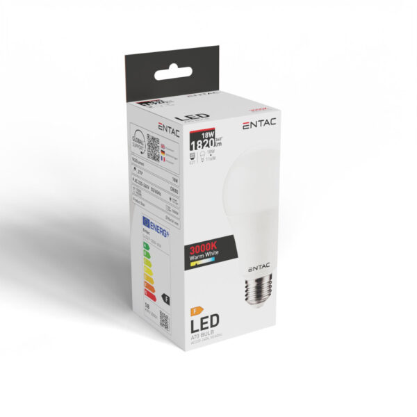 Entac LED Globe E27 18W WW 3000K