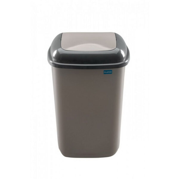 Plafor Quatro rugós billenőfedeles szemetes 12L Mocca