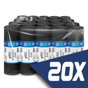 Szemeteszsák fekete 80x120 30mikron 160L 10db/tekercs (20 tekercs)
