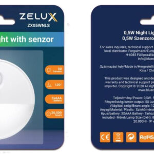 Zelux LED fény és mozgásérzékelős éjszakai világítás