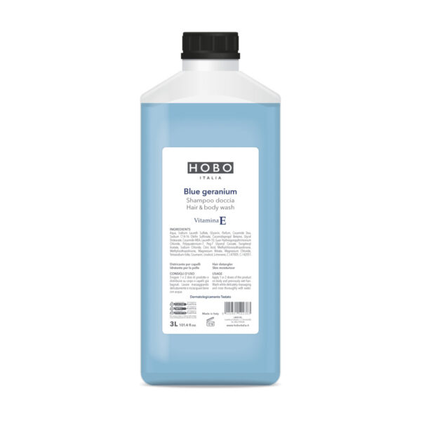 Hobo Sampon és tusfürdő - Blue Geranium - Kék gólyaorr illat utántöltő 3 liter